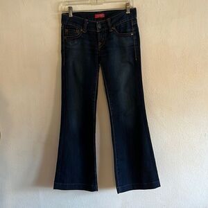 Mauzy Moussy Vintage Dark Wash Flare Leg 5 Pocket Jeans Size 25